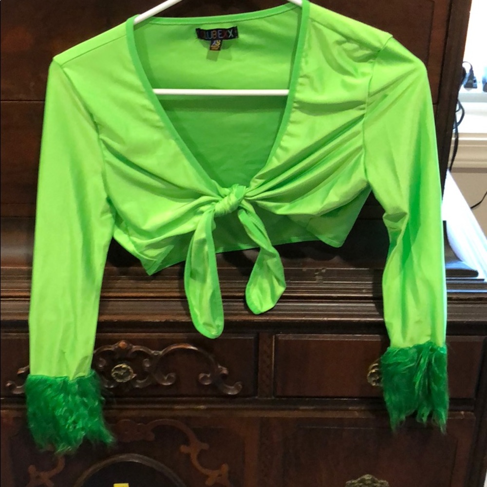 Green halter top